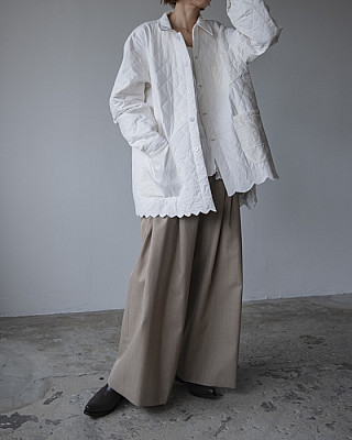 crinklecrinklecrinkle/ embroidery scallop jacket