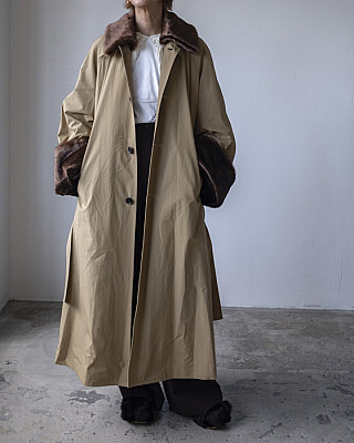 INSCRIRE / Cotton / Polyester Balmacaan Fur Liner