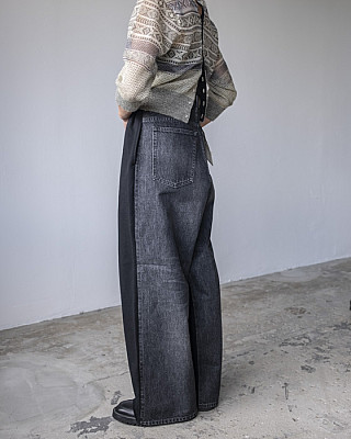 INSCRIRE / Hybrid Sweat Denim Pants (BLK)