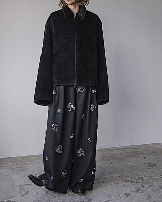 GABRIELA COLL GARMENTS / NO.285 SURI ALPACA POCKET JACKET - Black