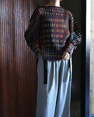 JULIA HEUER/ FERDINAND PLEATED KNIT PULLOVER IN JONI