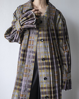 JULIA HEUER/ EMIL PLEATED COAT IN RADOMIR