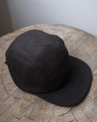 BOSWON/ ALPACA DOUBLECLOTH CAP DARK BROWN