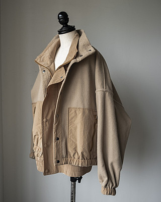 currentage /LAYERED JACKET / BEIGE