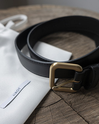 IIROT/ Classic Leather Belt_Gold