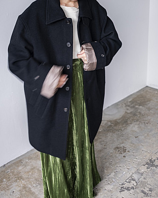 SATORUSASAKI/SOUTIEN COLLAR LONG SLEEVE COAT