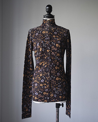 opensesameclub /Floral Pattern Turtle Neck
