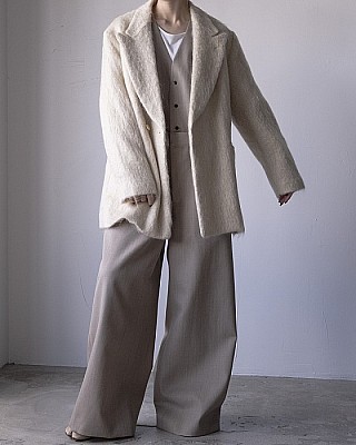 JANE SMITH / MOHAIR LOOP W BREASTED TAILOR JACKET