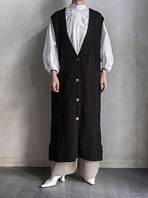 SEEALL/long cardigan knit<sale>