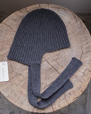 babaco/vCashmere Ribbed Knit Cap