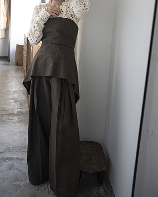 villd / wool belted pants