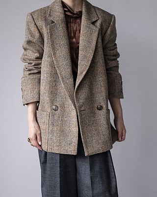 crinkle crinkle crinkle/ Harris Tweed double jaket