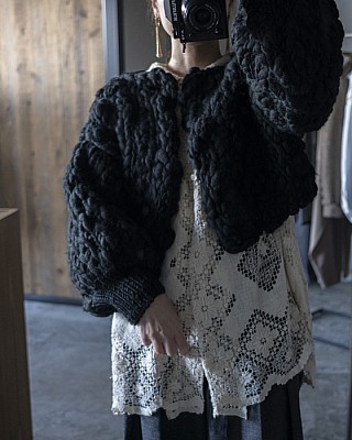 SEEALL/HAND BOLERO CARDIGAN