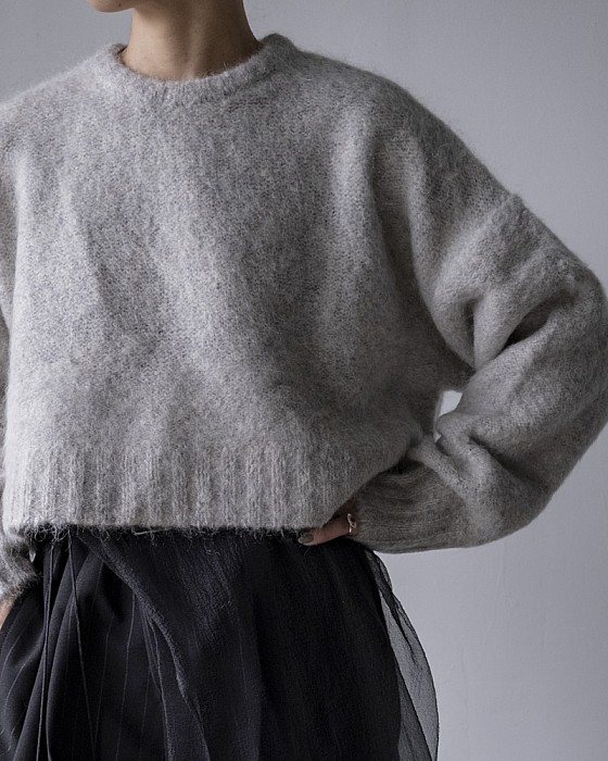 ファッションENFOLD アゼニットPULLOVER knit WHT(マルチカラー)