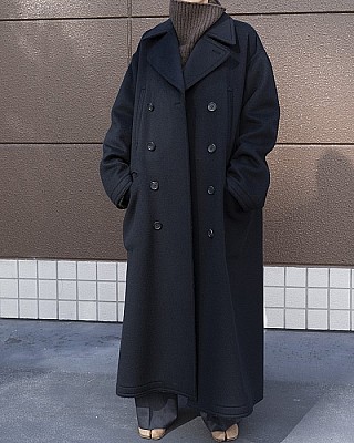 INSCRIRE/ wool double long coat