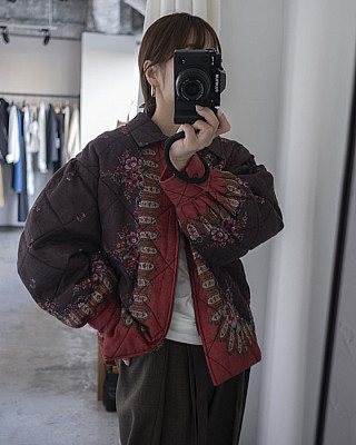 crinkle crinkle crinkle / pattern quilt blouson