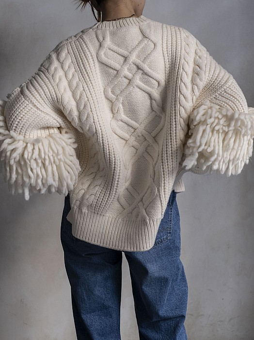 ENFOLD/fringe knit