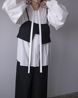 ENFOLD/ CAMISOLE PARTS (BLK)