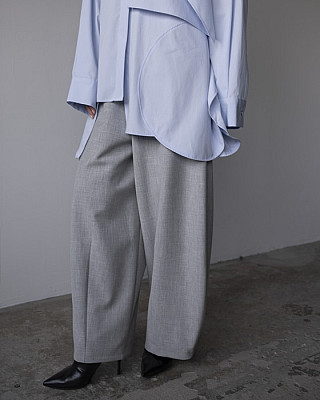 ENFOLD / ROUND TROUSER (T.gray)